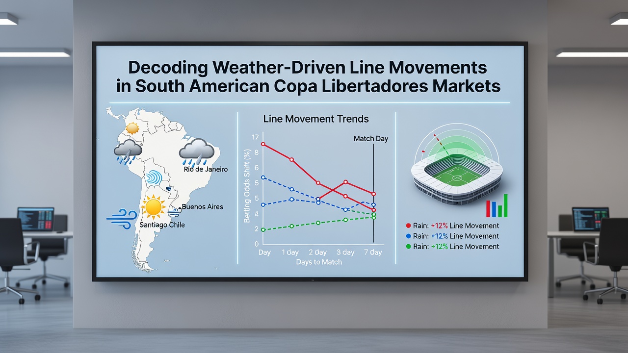 Live odds screen displaying line shifts during a weather-affected Copa Libertadores match