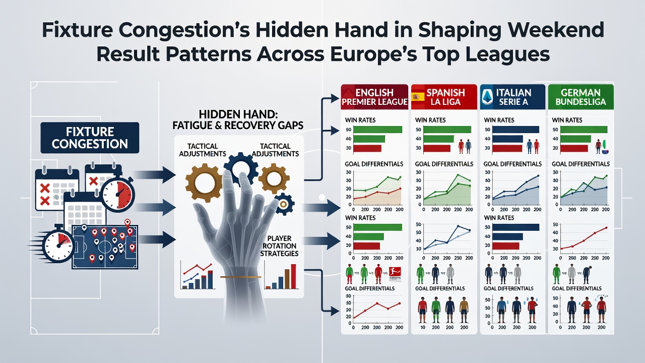 Analysis of result trends during congested periods in European football