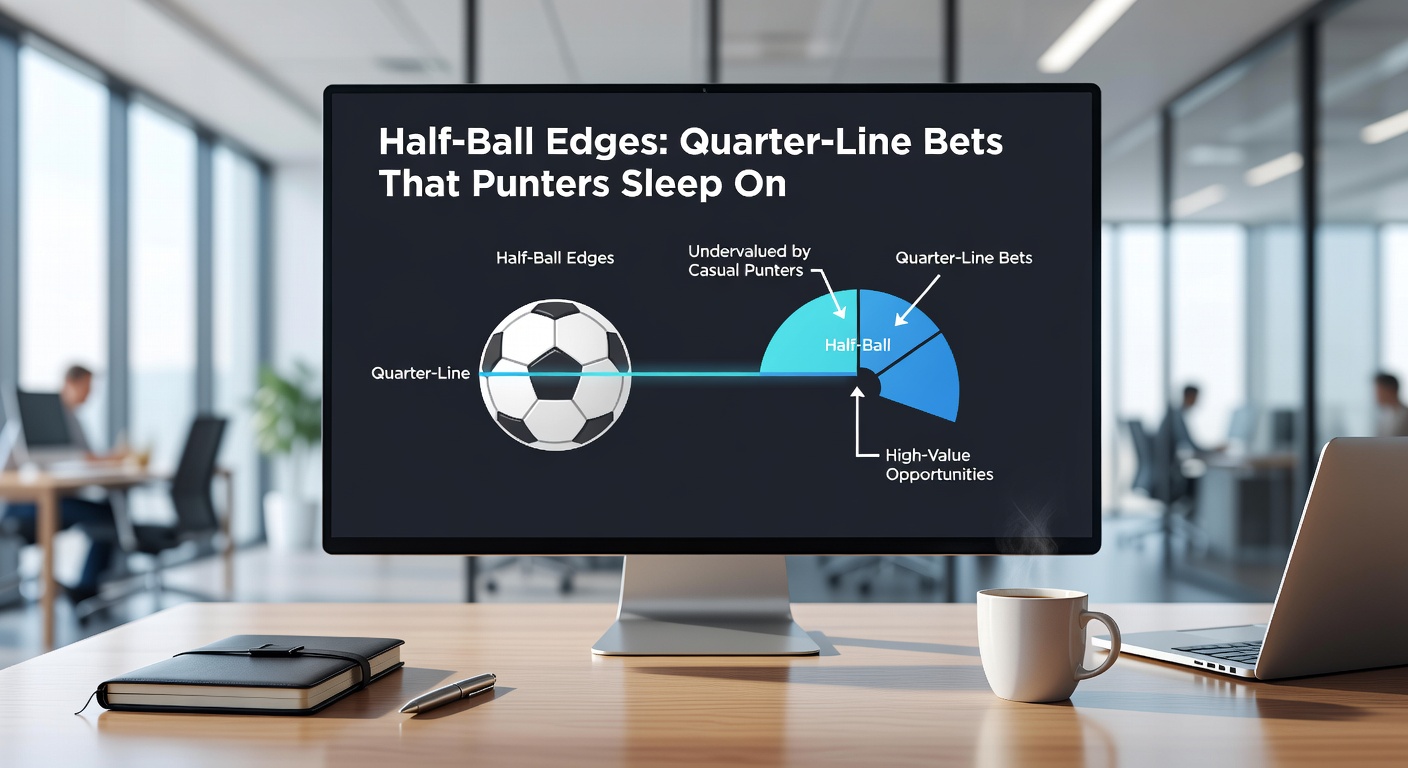 Chart displaying historical ROI for quarter-line bets versus standard Asian handicaps across major soccer leagues